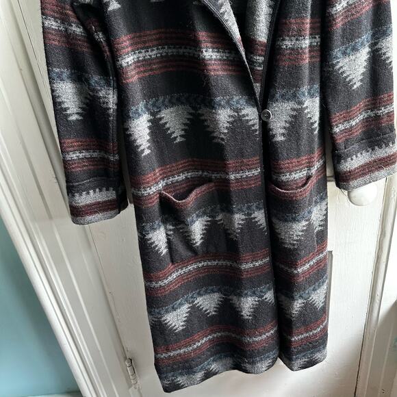 Peruvian Connection Vendome Baby Alpaca Blanket Coat Southwest - Picture 5 of 7